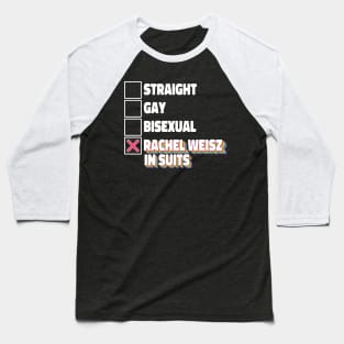 Straight Gay Bisexual Rachel Weisz In Suits Baseball T-Shirt